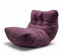 Aiire Pouf Poltrona Sacco di Design - Puff per Sedersi in Cotone con Imbottitura Inclusa - Bean Bag Chair per Salotto, Camera da Letto o Lettura - Pouffe Moderno Viola