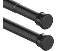 Aiitomg Asta telescopica da 3 m, per tenda da doccia, senza fori, extra lunghezza, asta telescopica, per bagno, camera da letto, colore nero (190-360 cm, diametro 32 mm)