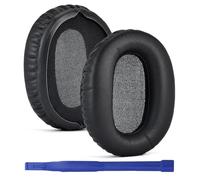 Aiivioll Cuscinetti auricolari di ricambio compatibili con cuffie Sony WH-CH700N, WH-CH710N, MDR-ZX770BN, ZX780DC (pelle proteica/nero)
