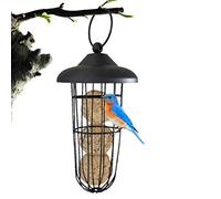 AIJIANG Black Iron Bird Feeders, Outdoor Bird Feeder Hanging Fat Ball Holder Metal Bird Feeder Bird Food Dispenser