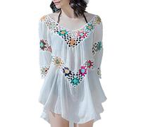 AiJump Donna Crochet Tunica Abito da Spiaggia Parei Copri Bikini Costume da Bagno Cover Up