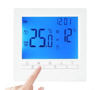 Aikaou Termostato digitale programmabile per la casa, display LCD, regolatore della temperatura ambiente, controllo del calore e del raffreddamento a pavimento, kit termostato digitale, blu