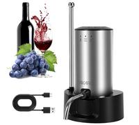 AIKARO - Aeratore elettrico per vino, decanter elettronico ricaricabile automatico con base, auto-stop