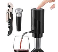 AIKARO - Aeratore Versatore Vino Elettrico Ricaricabile Decanter Automatico, con Cavatappi e Tappo Sottovuoto (Set)