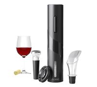 AIKARO - Apri-bottiglie per vino elettrico Cavatappi elettronico automatico, A batteria (Set)