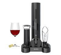 AIKARO - Apri-bottiglie per vino elettrico Cavatappi elettronico automatico, A batteria (Set di Base)