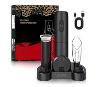 AIKARO - Cavatappi Elettrico Apribottiglie Elettronica Automatico per Vino, Ricaricabile (Set C)