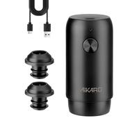 AIKARO - Elettrico Wine Saver Vacuum Pump con 2 Bottiglie Stopper Preserver Vino Automatico, Ricaricabile