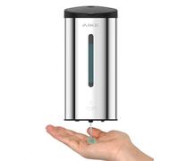 AIKE AK1205E Dispenser di Sapone Automatico da Parete, Grande Capacità in Acciaio Inox per Sala da Pranzo e Bagno