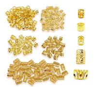 Aikeis 100 accessori per capelli dorati per capelli a treccia per capelli da donna, anello per polsini, accessori per la testa in metallo, decorazione alla moda