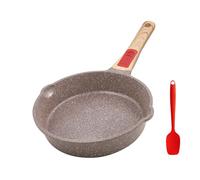 AIKENBBKK padella in ceramica 20 cm, padella con rivestimento antiaderente in ceramica con manico rimovibile, adatta a tutti i piani di cottura, adatta al forno e lavabile in lavastoviglie (Marrone)