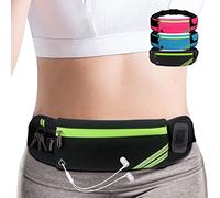 Aikendo - Marsupio per correre, allenarsi e fare jogging, non rimbalza, per viaggiare, riporre i soldi, il cellulare, per iPhone XS max, iPhone 8 plus, nero, Taglia unica,