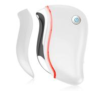 Aikertec Strumento elettrico Gua Sha 4 in 1, massaggiatore viso anti-età multifunzione, per contouring e rassodamento, doppio mento, risveglio della pelle, trattamento profondo