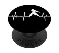Aikido Battito cardiaco Linea del cuore Aikidoka PopSockets PopGrip Adesivo