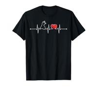 Aikido Giapponese Fighter Battito Cardiaco Divertente Arte Marziale Amante Maglietta