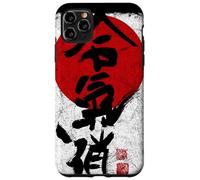 Aikido Hand-brushed Style Japan Flag training Martial Arts Custodia per iPhone 11 Pro Max