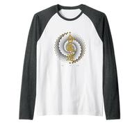 Aikido Kanji Spirale Energia, Arte Aiki Maglia con Maniche Raglan