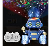 Aikmi Giocattoli robot per bambini dai 5 ai 7 anni, robot ricaricabile con telecomando con proiettore luce notturna per bambini, sensore di gesti, musica, giocattoli per bambini di 6 anni, regalo di