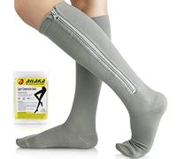 Ailaka Calze a compressione con cerniera, 15-20 mmHg, calze di sostegno con cerniera, per uomo e donna, mediche, compressioni per vene varicose e gambe gonfie