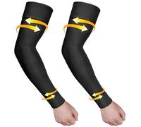 Ailaka Manicotti a compressione medica per uomo e donna, 20-30 mmHg, per linfedema, supporto per dolori alle braccia, nero, XL（1 Pair）
