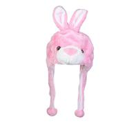 Ailan Cappello di peluche a forma di animale festivo per bambini e adulti, berretto caldo e accogliente con paraorecchie per divertimento all'aperto e al chiuso, cartone animato per bambini e adulti,