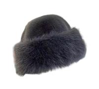 Ailan Cappello invernale cosacco russo caldo invernale da pescatore a secchiello per attività eleganti durante il freddo, cappello cosacco da donna in pelliccia sintetica, Grigio scuro, per 60 cm
