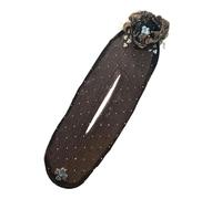 Ailan Clip twist alla moda per le donne Maglia utilizzata trama delicata non facile da sbiadire Cravatta per capelli e forcina per garza da donna, Perline di fiori neri