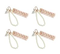 Ailan Cordino portafortuna da 4 pezzi. Elegante, versatile e facile da usare, per chiavi, borse donna, zaini e altro ancora, Rosa