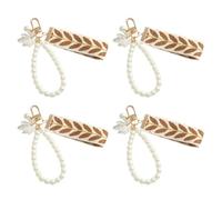 Ailan Cordino portafortuna da 4 pezzi. Elegante, versatile e facile da usare, per chiavi, borse donna, zaini e altro ancora, cachi