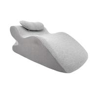Ailan Cuscino per dormire con supporto per il collo, lavabile e con testa rivolta verso il basso, per un rilassamento profondo, imbottito con un comfort di, Bianco e grigio