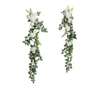 Ailan Fiori per banchi Decorazioni per matrimoni Cerimonia Fiori per banchi Decorano splendidamente le sedie della chiesa o le decorazioni per feste con composizioni di eucalipto Eucalipto artificiale