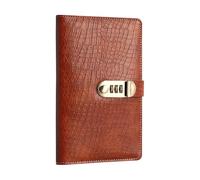 Ailan Libretto salvadanaio con serratura, porta carte bifacciale, salva con password - per risparmiatori, famiglie, banche e, marrone scuro