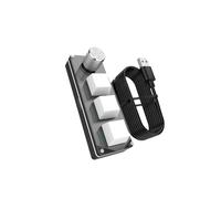 Ailan Mini tastiera con manopola USB cablata, controllo della musica, giochi e gestione efficace dell'ufficio, attività dentro e fuori dall'immagine, bianco, Lunghezza del cavo 1M