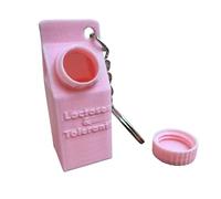 Ailan Pratico portachiavi contenitore per pillole per un facile accesso ai farmaci in qualsiasi momento Portachiavi in ABS, accessori per borse o portafogli, rosa