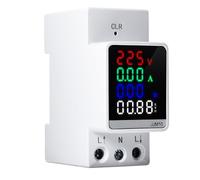 Ailao Contatore di Energia Digitale, Misuratore Contatore di Corrente Digitale Monofase Voltmetro AC 80-270V Contatore Elettrico 35mm Guida DIN KWH