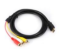 Ailao Convertitore da RCA a HDMI, 1,5 m 5 piedi HD 1080P HDMI maschio a 3 RCA AV Audio Video Converter Cavo adattatore