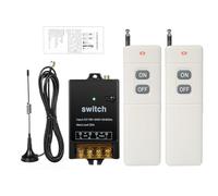 Ailao Interruttore con Telecomando 220V Accensione luci a Distanza AC Remote Switch Relè radio 220V per pompa acqua motore/sistema di sicurezza, distanza massima 1500m con 2 controlli remoti.