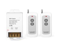 Ailao Interruttore con Telecomando 220V Accensione luci a Distanza AC Remote Switch Relè radio 220V per pompa acqua, motore/sistema di sicurezza, distanza massima 300m con 2 controlli remoti.