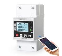 Ailao misuratore di energia elettrica wifi top hat rail tuya smart meter con protezione da sovratensione protezione da sottotensione wifi interruttore automatico LCD schermo AC 220V 63A.