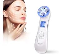 AILEDA Elettrico Massaggiatore Viso Apparecchio Radiofrequenza, Radiofrequenza Viso Professionale Apparecchio 6 Modalità di Terapia della Luce LED, Antirughe, Anti-invecchiamento, Pulizia Profonda