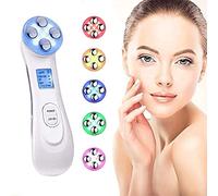 AILEDA Elettrico Massaggiatore Viso Apparecchio Radiofrequenza, Radiofrequenza Viso Professionale Apparecchio 6 Modalità di Terapia della Luce LED, Antirughe, Anti-invecchiamento, Pulizia Profonda