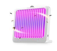 AILEDA Trappola Zanzare, Lampada Antizanzare, 360° L'esca viola per Mosche Trappola, 1 dispositivi + 6 carte colla, Atrappola per insetti volanti plug-in per zanzare, mosche, mosche della frutt