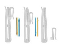 Ailejia 30 ganci regolabili per tende in plastica, per tende da finestra, porta e tenda da doccia (30 ganci regolabili bianchi)