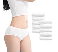 Ailelan Mutande USA e Getta Donna, 10 Pezzi Slip USA e Getta Donna Slip Donna Cotone Mutande Monouso, Confezionato Singolarmente Slip Monouso per Soggiorni Ospedalieri da Viaggio all'Aperto