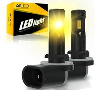 AILEO Lampadine 881 LED 3000K color ambra giallo, lampadine LED per fari antinebbia 881 per auto, 12000LM per fari antinebbia, dotate di 8 chip CSP,plug and play, confezione da 2 pezzi.