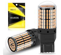 AILEO Lampadine LED 2024 7440/7443 giallo ambra 3200LM, utilizzate per retromarcia, stop, freno, indicatore di direzione e luci diurne, confezione da 2 pezzi.