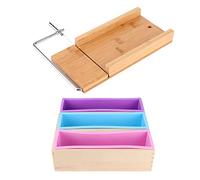 Ailgely 1200 Ml di Sottile Set di Scatole in Legno Fai da Te Stampo in Silicone Stampo, Strumento da con Scala e Accessori Completi per Torte, Saponi, Budini, Pane e Cioccolatini