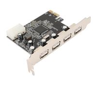 Ailgely Adattatore PCIe a USB 2.0 con 4 Porte, Scheda di Espansione di Facile Installazione per Chassis Desktop, Ideale per 7, 2000, XP, Vista, Server Dal 2003 Al 2008 32/64 Bit,