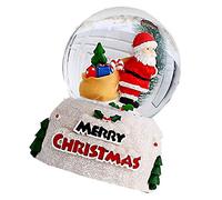 Ailgely Ball Cristallino Luminoso di Natale, Ornamenti da Desktop in Vetro Simpatici da Sogno per Bambini, Luce Notturna di Pittura con Atmosfera, Stabile in Resina, Palla Leggera (Vecchio Grande)