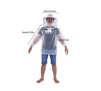 Ailgely Breathable Ultra-Thin Beekeeper Protective Jacket, Sturdy, Wear Resistant, Easy to Clean, Round Hat Veil Protects Face, Convenient to Wear, Essential Equipment, Made From